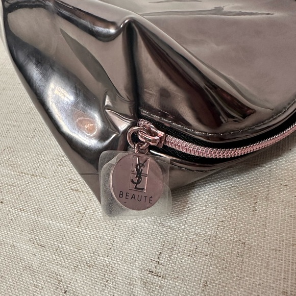 YSL Beauté Metallic Mirrored Cosmetic Bag | Yves Saint Laurent Travel Pouch - Picture 6 of 10